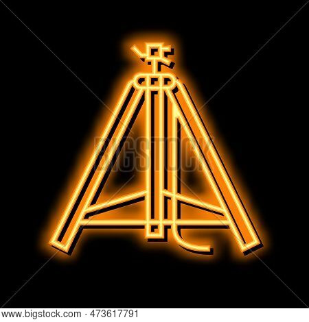 Ivot Sprinkler Water Irrigation Neon Light Sign Vector. Ivot Sprinkler Water Irrigation Illustration