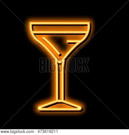 Gimlet Cocktail Glass Drink Neon Light Sign Vector. Gimlet Cocktail Glass Drink Illustration
