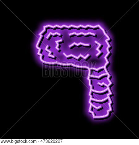 Coonskin Hat Cap Neon Light Sign Vector. Coonskin Hat Cap Illustration