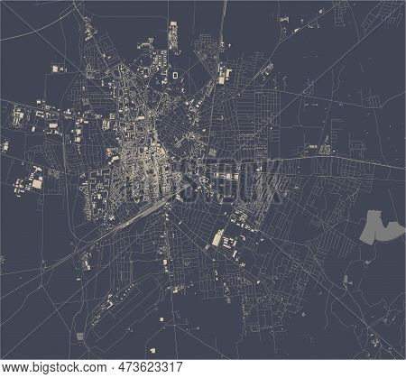 Map Of The City Of Debrecen, Hungary