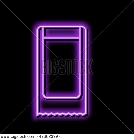 Corer Pineapple Neon Light Sign Vector. Corer Pineapple Illustration