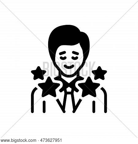 Black Solid Icon For Experience Appreciation Testimonials Grateful Beholden Review Evaluation Satisf