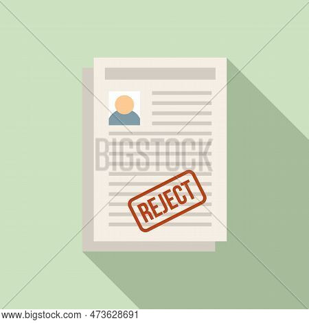 Illegal Immigrant Papers Icon. Flat Illustration Of Illegal Immigrant Papers Icon For Web Design