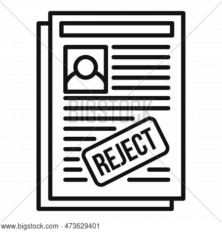 Illegal Immigrant Papers Icon. Outline Illegal Immigrant Papers Icon For Web Design Isolated On Whit