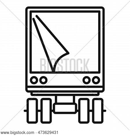 Illegal Immigrants Truck Icon. Outline Illegal Immigrants Truck Icon For Web Design Isolated On Whit