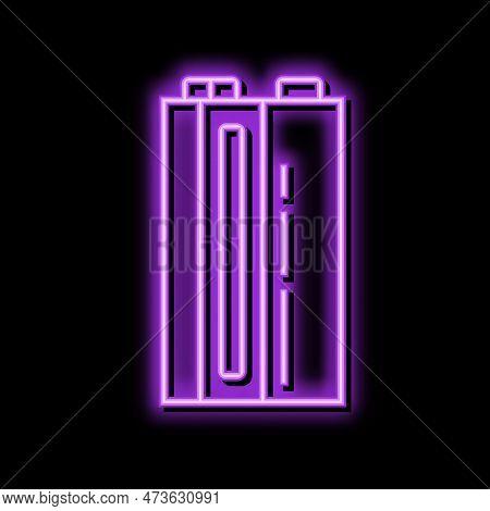 Pp3 Battery Power Energy Neon Light Sign Vector. Pp3 Battery Power Energy Illustration