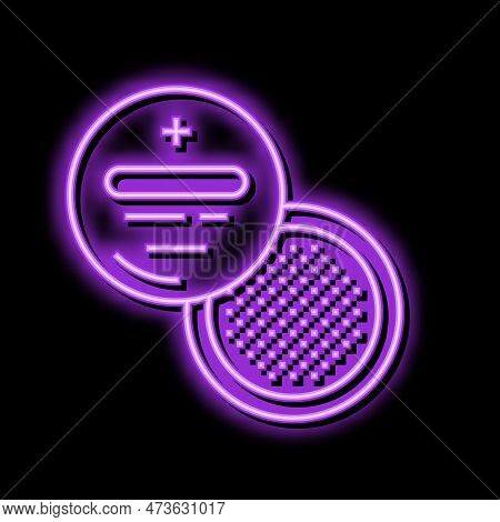 Cr2032 Button Battery Neon Light Sign Vector. Cr2032 Button Battery Illustration