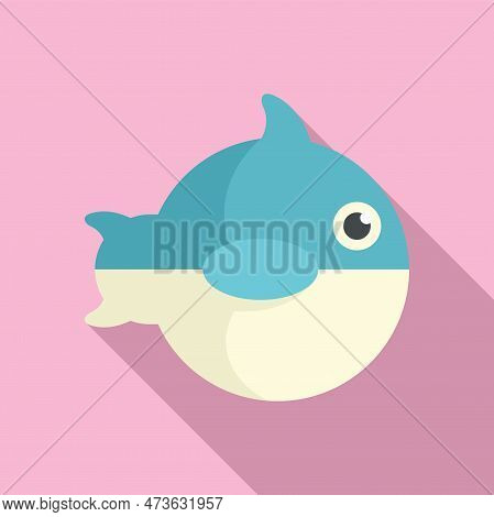 Ball Fish Toy Icon. Flat Illustration Of Ball Fish Toy Icon For Web Design