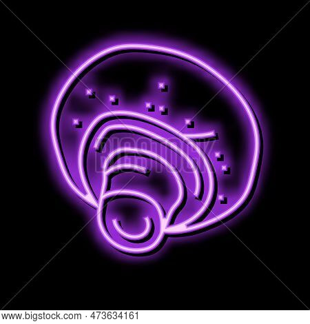 Champignon Fungi Mushroom Neon Light Sign Vector. Champignon Fungi Mushroom Illustration