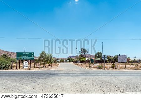 Grootdrink, South Africa - Feb 24, 2023: The Junction On Road N10 At Grootdrink In The Northern Cape