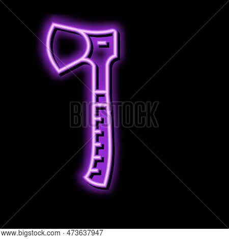 Hatchet Hatchet Neon Light Sign Vector. Hatchet Hatchet Illustration