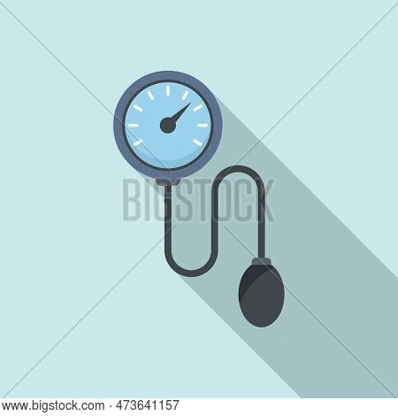 Blood Presure Tool Icon. Flat Illustration Of Blood Presure Tool Icon For Web Design