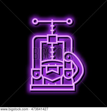 Pipe Vice Neon Light Sign Vector. Pipe Vice Illustration