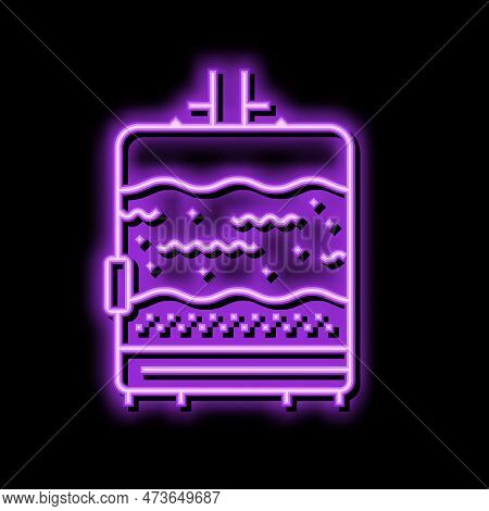 Separating Wort Beer Production Neon Light Sign Vector. Separating Wort Beer Production Sign. Isolat