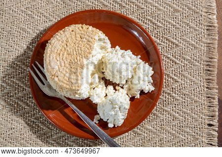 Polish Skimmed Fresh Smoked Milk Twarog Cheese, White Cow Cheese Compared To Curd, Quark, Or Cottage