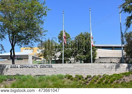 Brea, California - 28 Mar 2023: The Brea Community Center A Multi-use Facility That Offers Programs 