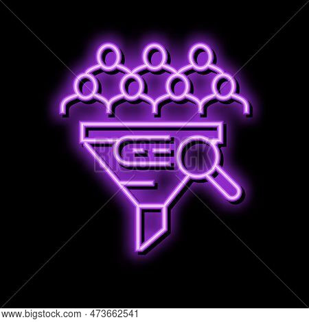 Lead Qualification Neon Light Sign Vector. Lead Qualification Illustration
