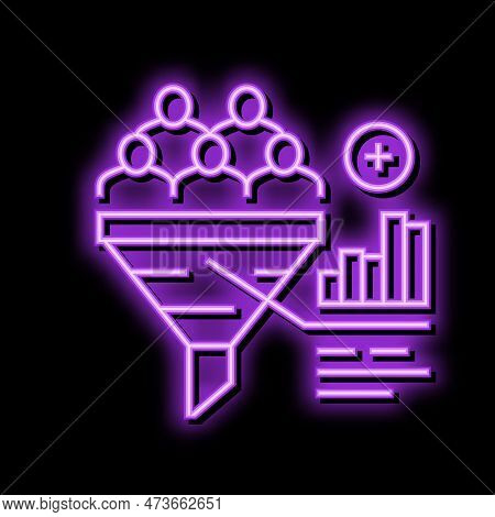 Increase Mqls Neon Light Sign Vector. Increase Mqls Illustration