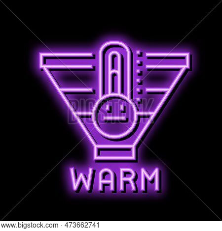 Warm Leads Neon Light Sign Vector. Warm Leads Illustration