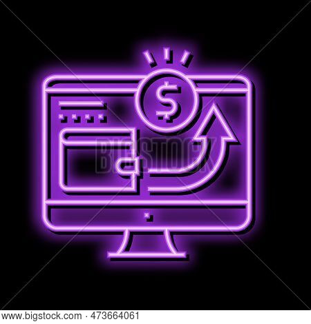 Electronic Funds Transfers Neon Light Sign Vector. Electronic Funds Transfers Illustration