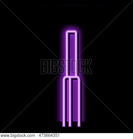 Single Strand Wire Neon Light Sign Vector. Single Strand Wire Illustration