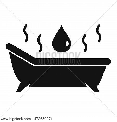 Essential Oils Hot Bathtub Icon. Simple Illustration Of Essential Oils Hot Bathtub Icon For Web Desi
