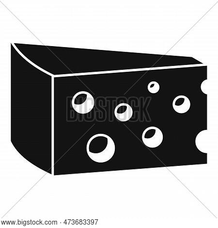 Cheese Emmental Icon. Simple Illustration Of Cheese Emmental Icon For Web Design Isolated On White B