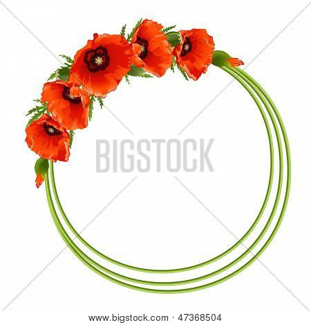 Floral ronde frame