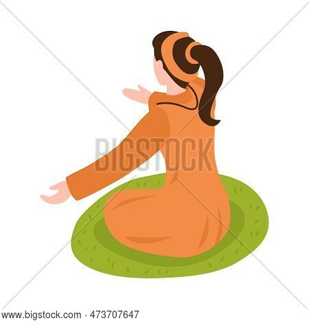 Isometric Religious Cult Sect Icon With Female Prayer During Worship 3d Vector Illustration