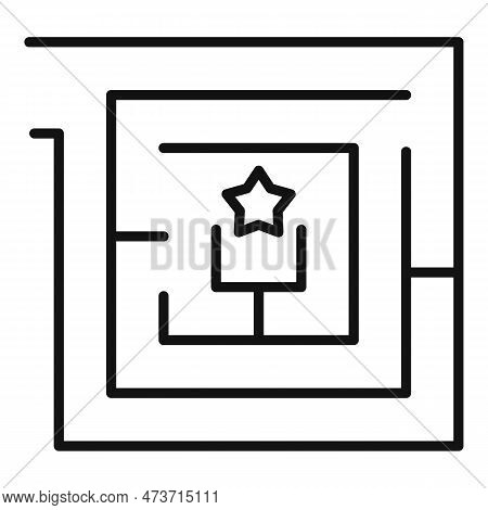Labyrinth Of Consciousness Icon. Outline Labyrinth Of Consciousness Icon For Web Design Isolated On 