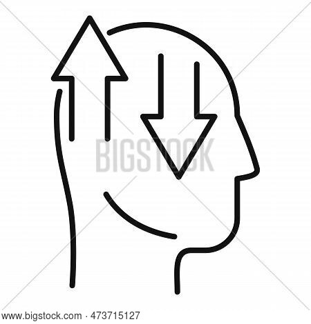 Mental Perception Icon. Outline Mental Perception Icon For Web Design Isolated On White Background