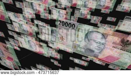 Indonesian Rupiah 20000 Idr Banknote Money 3D Illustration
