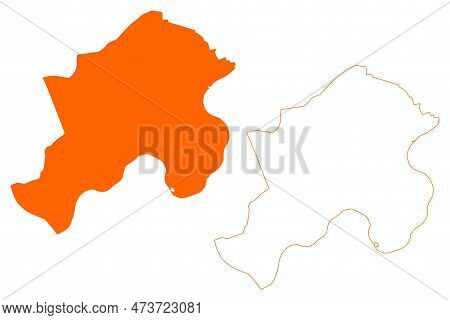 Rheden Municipality (kingdom Of The Netherlands, Holland, Gelderland Or Guelders Province) Map Vecto