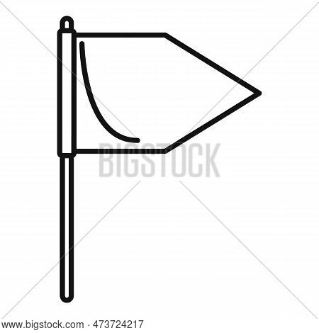 Hurling Flag Icon. Outline Hurling Flag Icon For Web Design Isolated On White Background