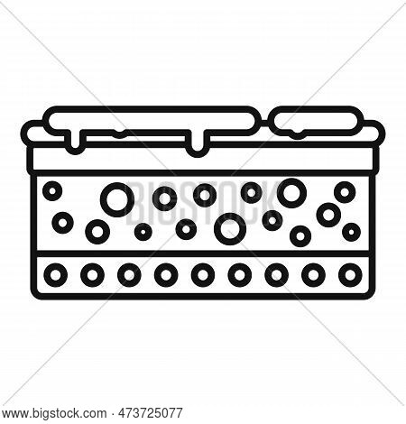 Greece Food Moussaka Icon. Outline Greece Food Moussaka Icon For Web Design Isolated On White Backgr