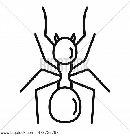 Digger Ant Icon. Outline Digger Ant Icon For Web Design Isolated On White Background