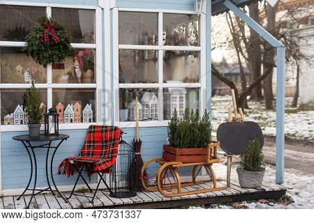 Kiev, Ukraine - December 23, 2022: Christmas Market On The Vdng