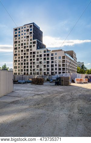 Wroclaw, Poland - June 2022: Facades Of A New High-rise Office Buildings In The 