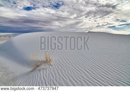 Ripples In Sand Dunes At White Sands National Park, New Mexico.