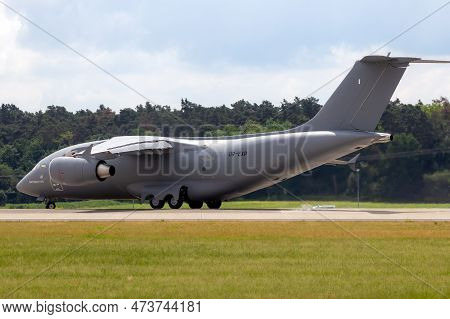 Antonov An-178 Transport Aircraft On The Runway Of Berlin-schonefeld Airport. Berlin, Germany  - Jun