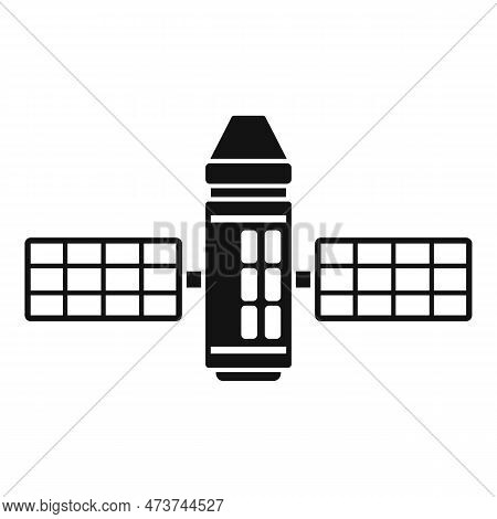 Panel Space Station Icon Simple . Satellite Spaceship. International Space Station