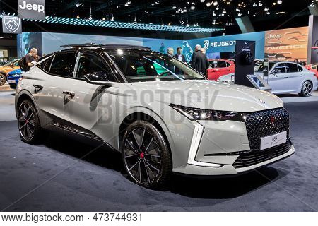 Ds 4 E-tense  Plug-in Hybrid Car At The Brussels Autosalon European Motor Show. Brussels, Belgium - 