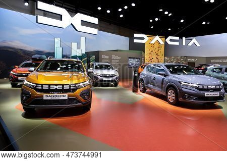Dacia Sandero And Dacia Jogger Cars Showcased At The Brussels Autosalon European Motor Show. Brussel