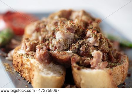 Traditional Turkish Food Kokorec. Izmir Kokorec. High Quality Photo