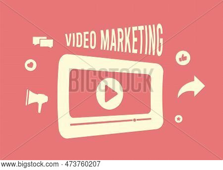 Video Marketing Concept. Native Social Video Marketing And Programmatic Advertising. Digital Marketi