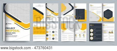 Project Proposal Brochure Template, Company Profile And Corporatebusiness Plan Brochure Design