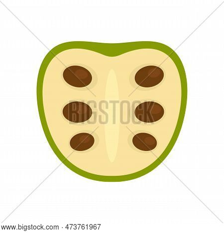 Chirimoya Icon. Flat Illustration Of Chirimoya Icon Isolated On White Background
