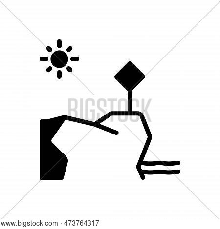 Black Solid Icon For Ends Ending Termination Conclusion Finish Cessation Stopping