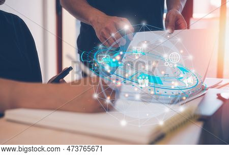 Digital Transformation Technology Strategy, Iot, Internet Of Things. Transformation Of Ideas And The