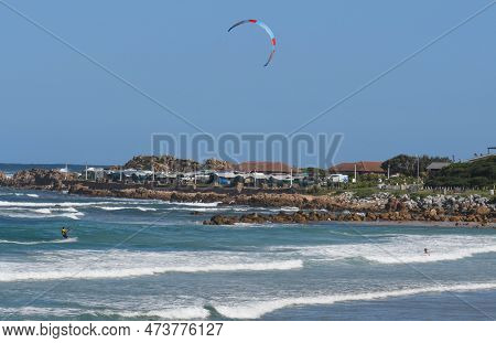 People Practicing Kitesurf At Buffalo Bay On South Africa